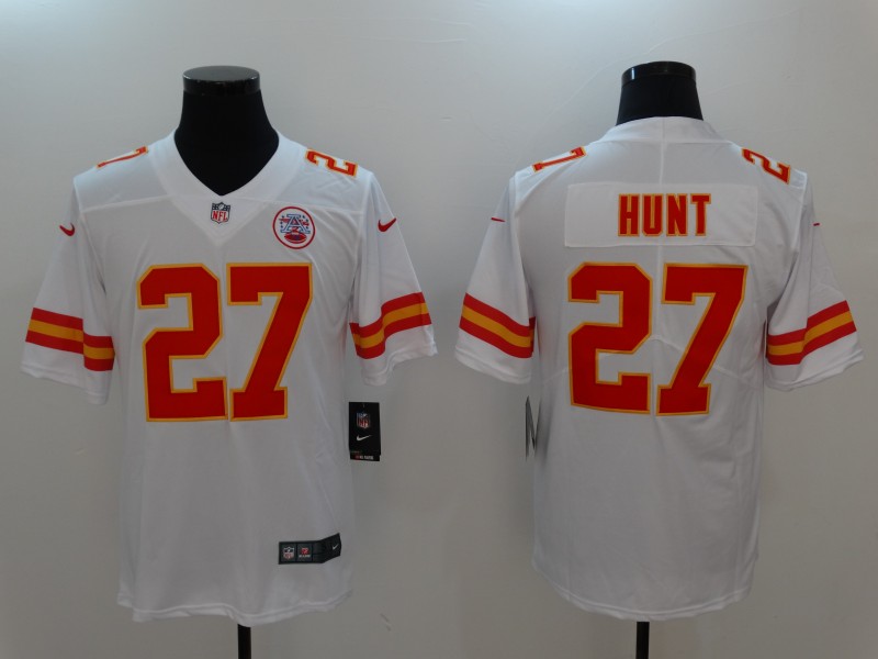 Men's Kansas City Chiefs Karim Hunt #27 White Jersey